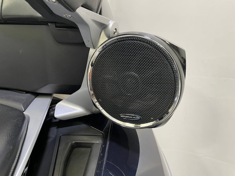 Stage 4 - 2011-2021 BMW K1600GT GTL w/ Top Case or Armrests. Front & Rear Speaker Upgrade Package. Infinity Kappa Perfect 6 1/2" Front & Rear with Kappa Perfect 4 Channel Amplifier. Plug and Play