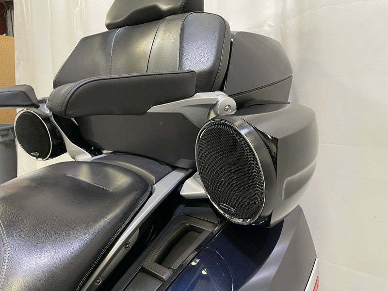 Stage 4 - 2022+ BMW K1600GT & GTL w/ Top Case or Armrests. Front & Rear Speaker Upgrade Package. Plug and Play